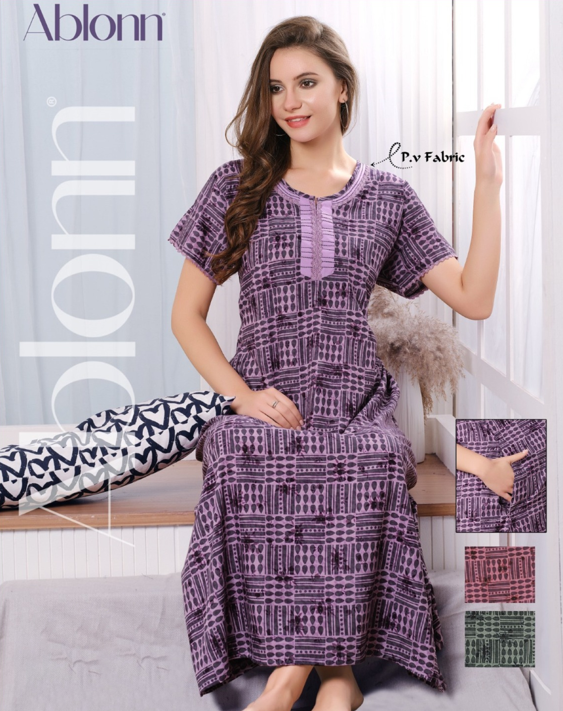 Ladies Fancy Night Goan Elegance Night Gown