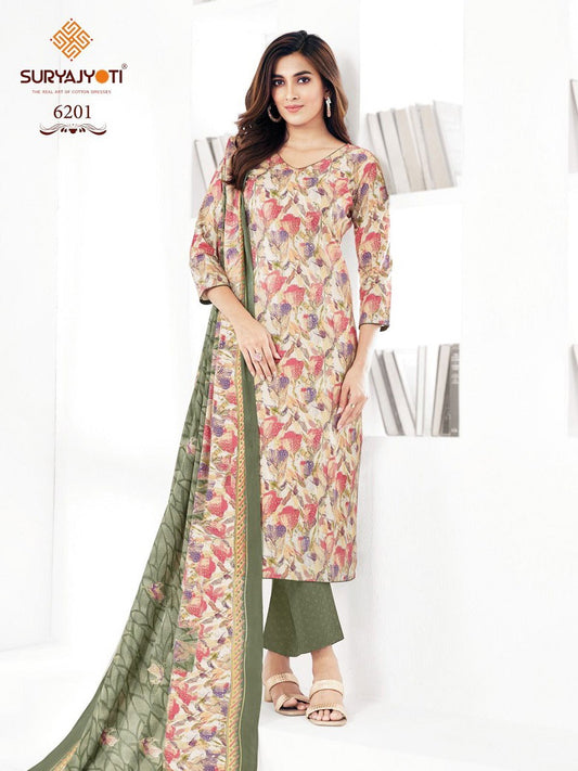 Daily Wear Readymade Dress with Dupatta - 6201