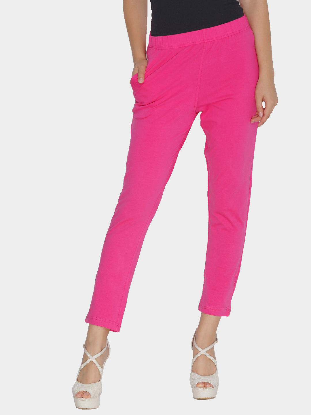 Lyra Leggings Kurti Pants - Dark Pink