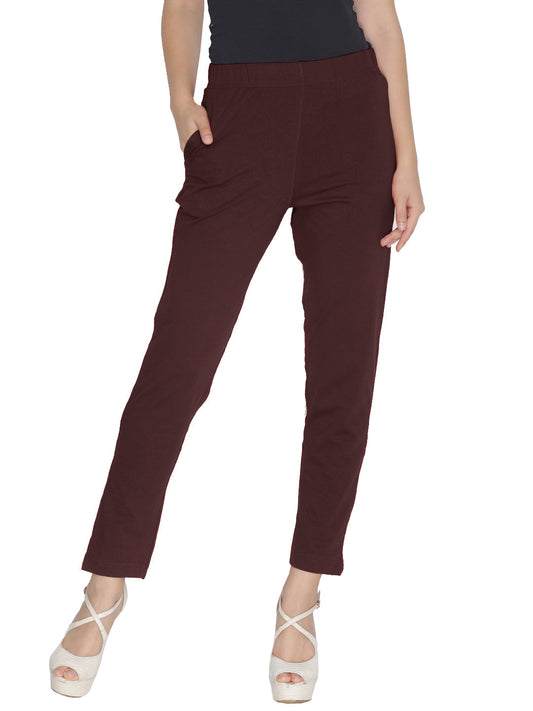 Lyra Leggings Kurti Pants - Maroon