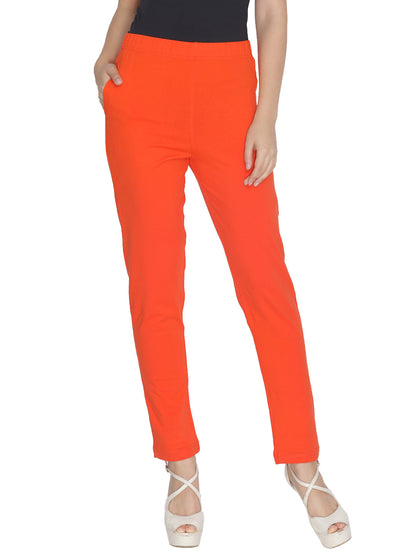 Lyra Leggings Kurti Pants - Orange