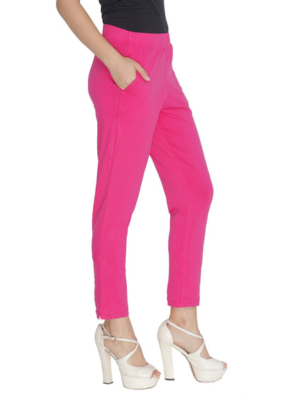 Lyra Leggings Kurti Pants - Dark Pink