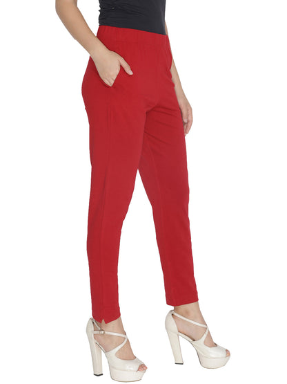 Lyra Leggings Kurti Pants - Red