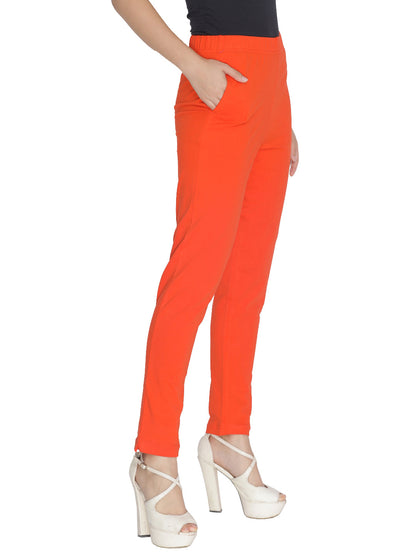 Lyra Leggings Kurti Pants - Orange