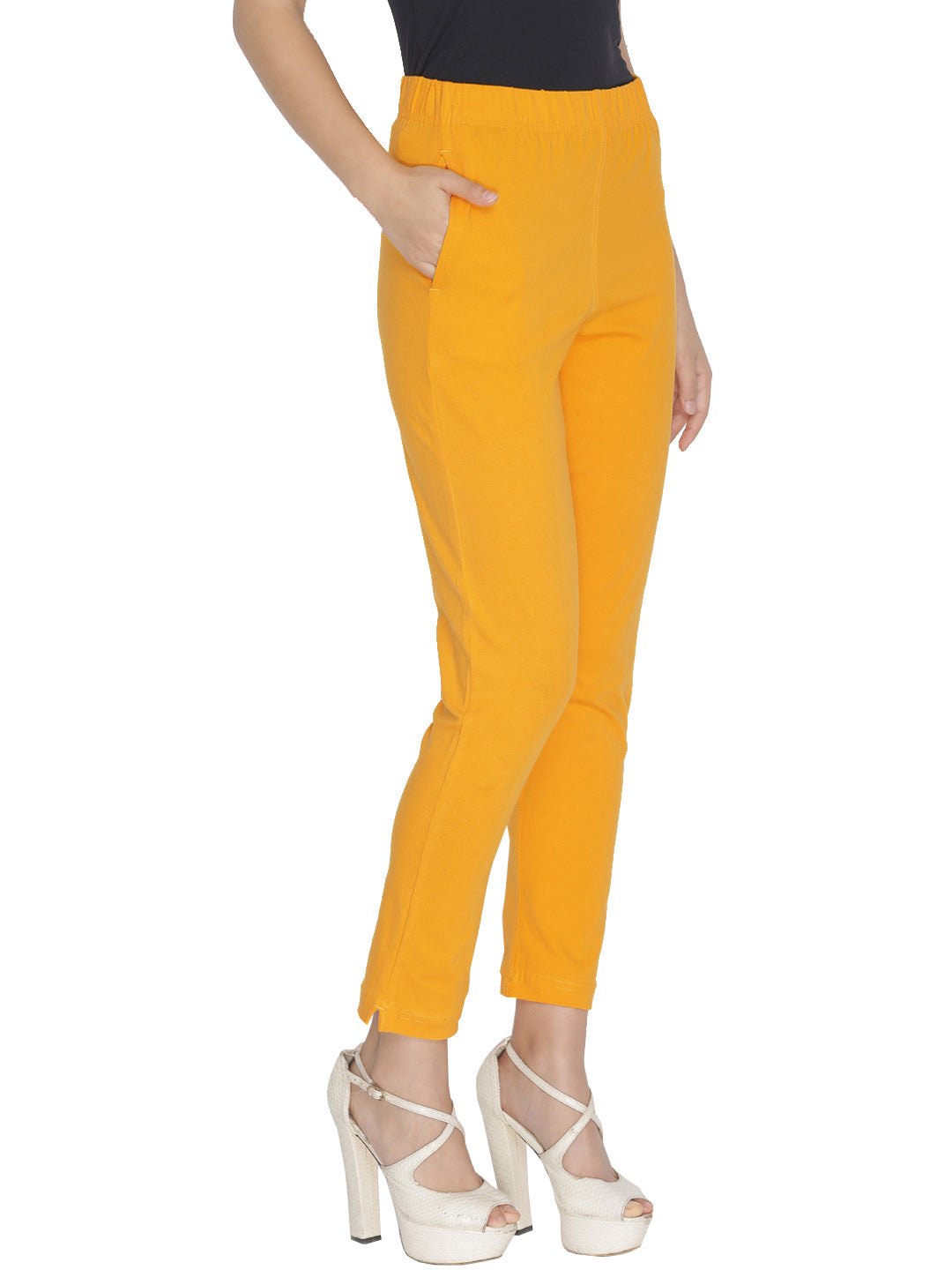 Lyra Leggings Kurti Pants - Yellow