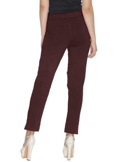 Lyra Leggings Kurti Pants - Maroon