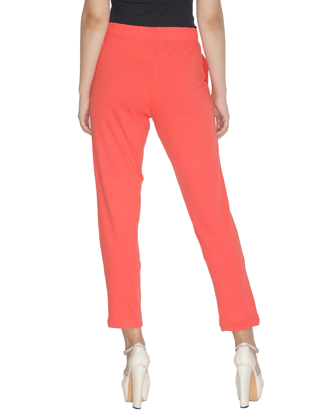 Lyra Leggings Kurti Pants - Coral