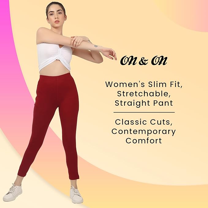 On&On Straight Pants | On and On - New Maroon