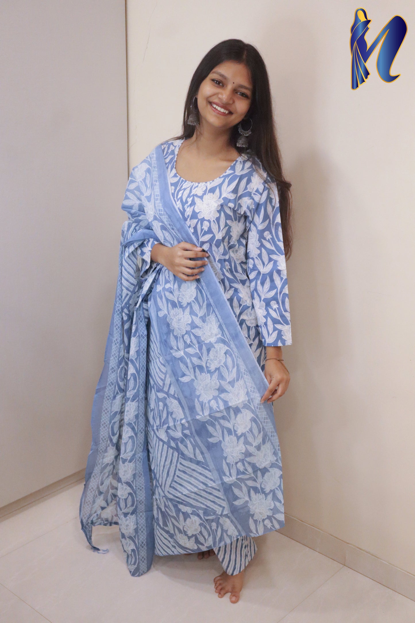 Cotton Printed Readymade Dress- Set