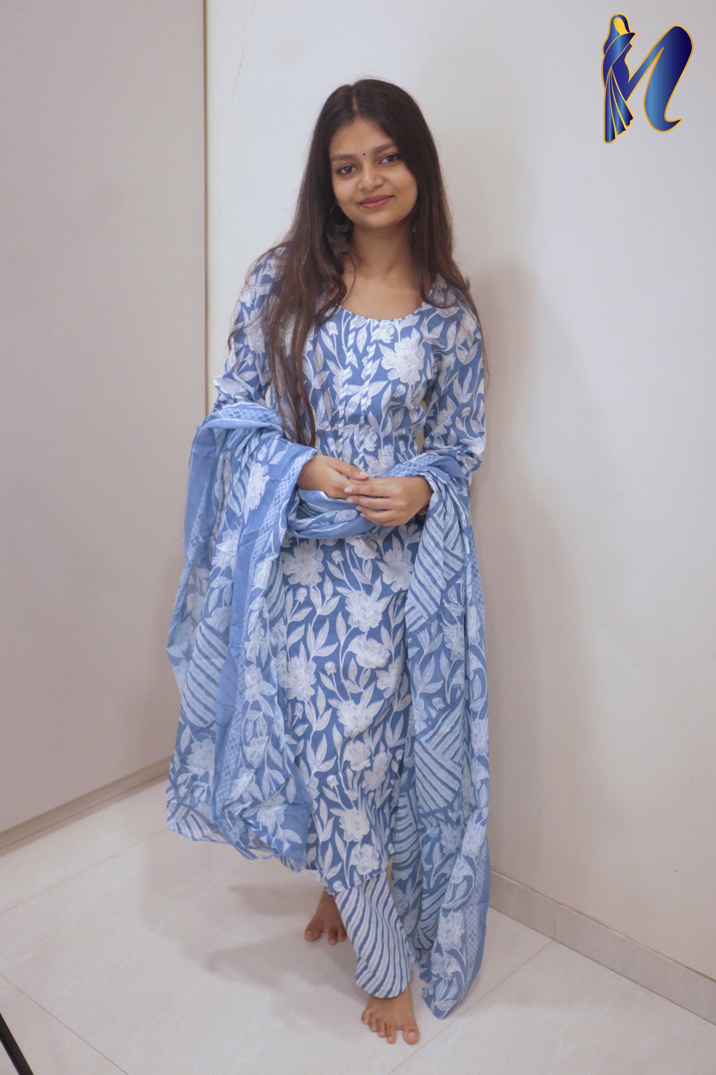 Cotton Printed Readymade Dress- Set