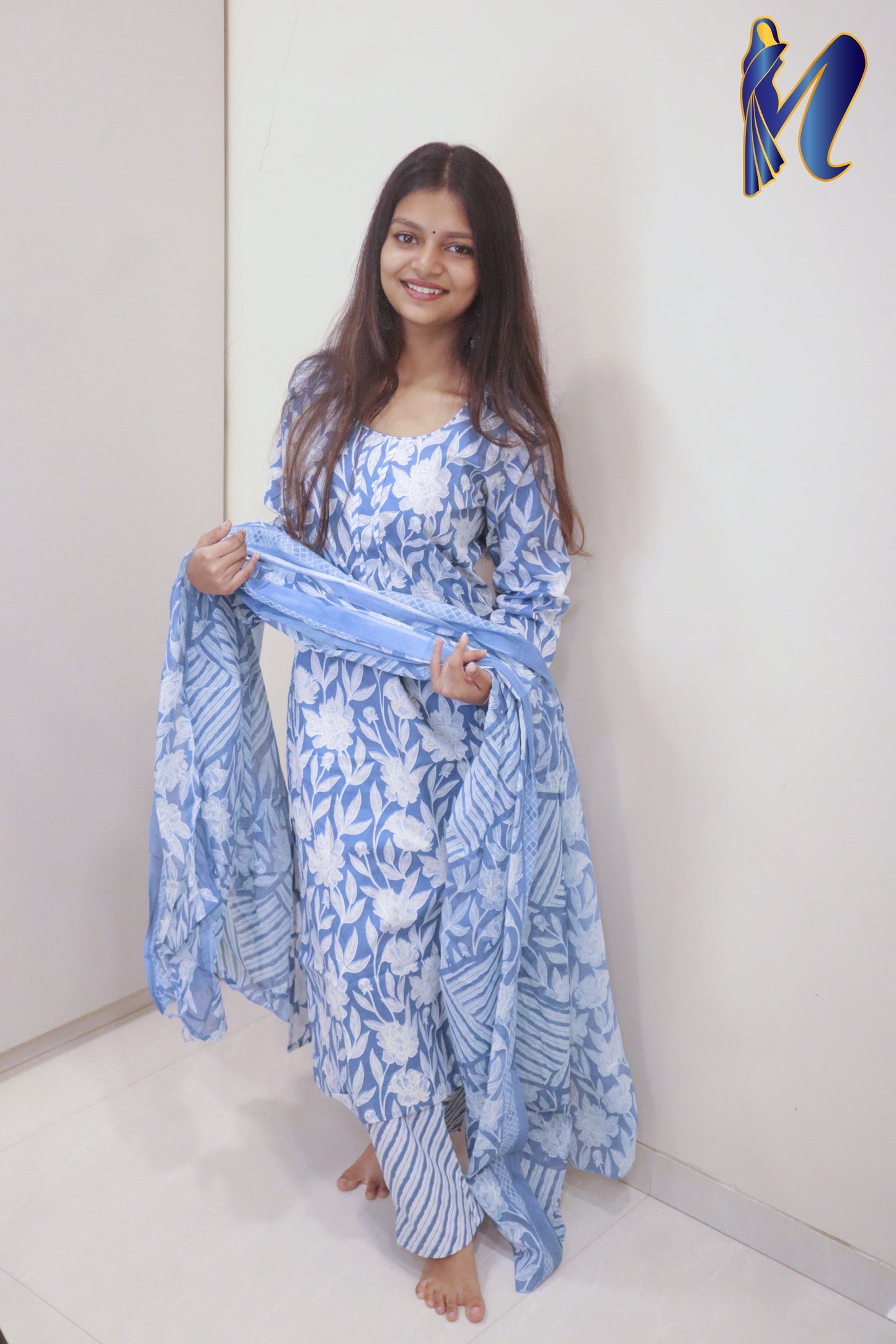 Cotton Printed Readymade Dress- Set